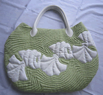 satin bag shell green